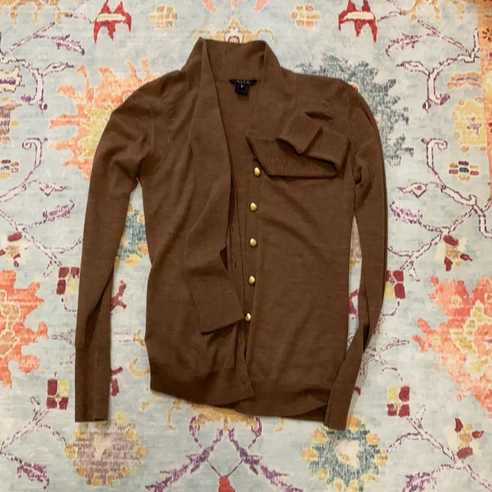 Brown Merino Wool Cardigan